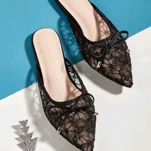 Never worn Mesh flat mules